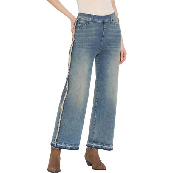 NEW LYSSE era wide leg jeans in blue - Picture 1 of 5
